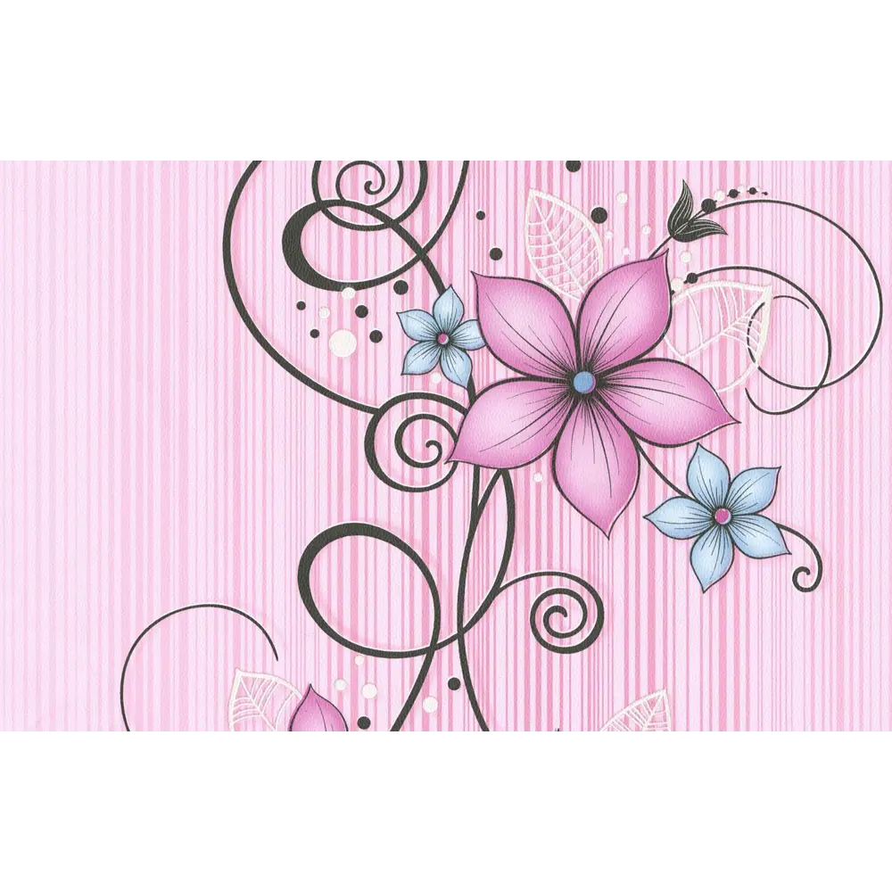 Фото 3 Обои бумажные Брянские обои Амелия Еврокомфорт 0.53 м цвет розовый;голубой;черный (амелия 4) 523134 Фото 3 Обои бумажные Брянские обои Амелия Еврокомфорт 0.53 м цвет розовый;голубой;черный (амелия 4) 523134