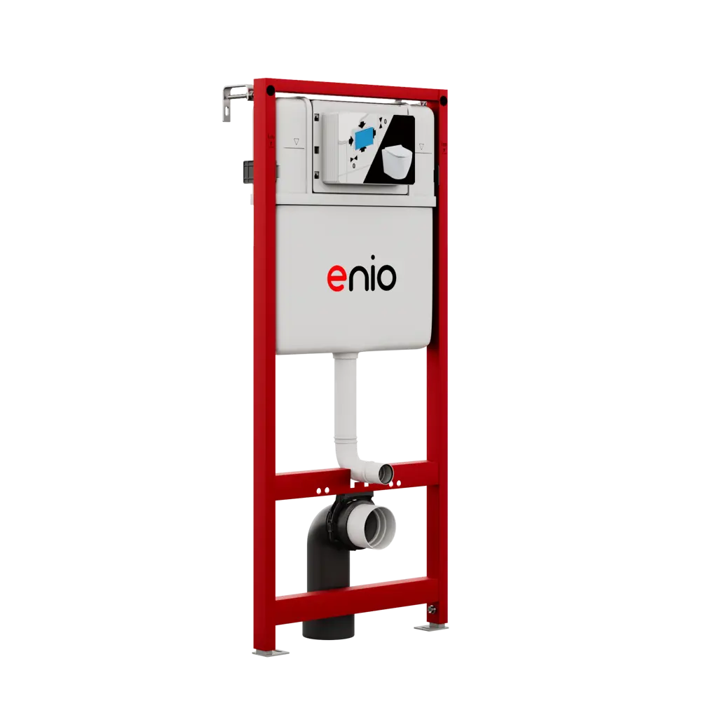 Фото 7 Инсталляция для подвесного унитаза Enio Profi EN7050050 с кнопкой Linea матовая черная