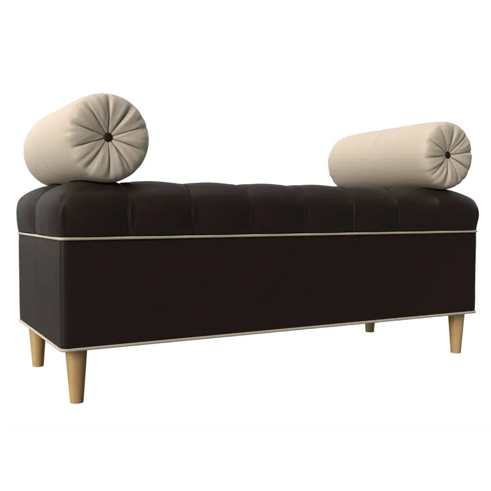 Фото Банкетка Глория Лига диванов 29279 122x47x50 см экокожа цвет коричневый/бежевый Фото Банкетка Глория Лига диванов 29279 122x47x50 см экокожа цвет коричневый/бежевый