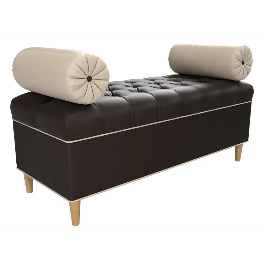 Фото 6 Банкетка Глория Лига диванов 29279 122x47x50 см экокожа цвет коричневый/бежевый Фото 6 Банкетка Глория Лига диванов 29279 122x47x50 см экокожа цвет коричневый/бежевый