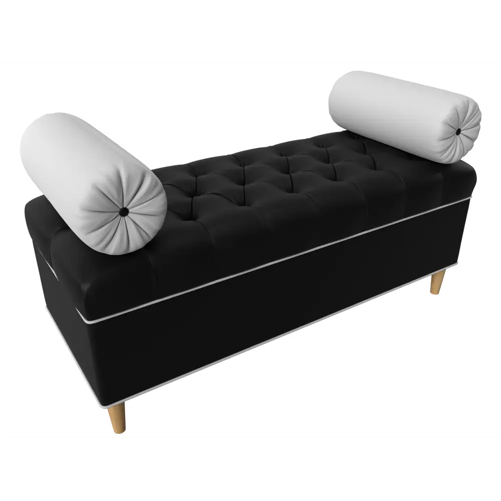 Фото 5 Банкетка Глория Лига диванов 29280 122x47x50 см экокожа цвет черный/белый Фото 5 Банкетка Глория Лига диванов 29280 122x47x50 см экокожа цвет черный/белый