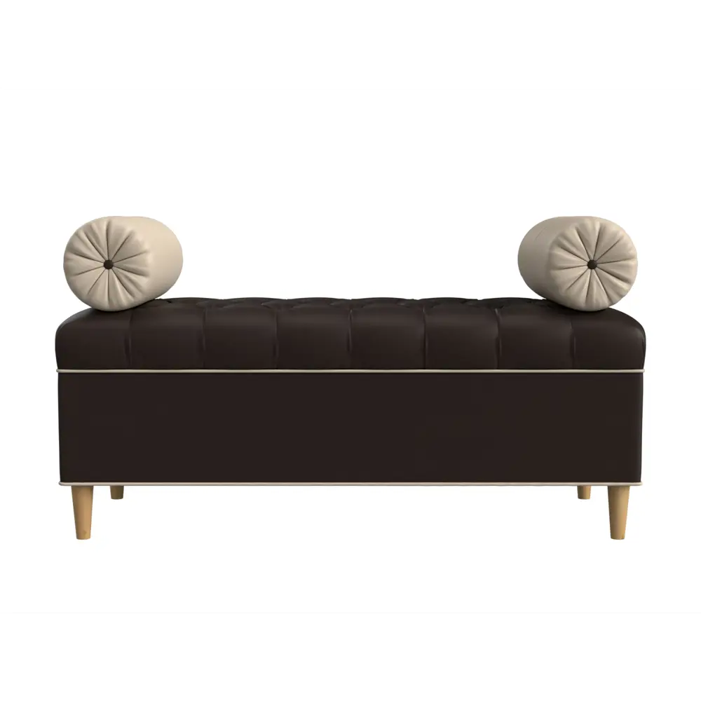 Фото 2 Банкетка Глория Лига диванов 29279 122x47x50 см экокожа цвет коричневый/бежевый Фото 2 Банкетка Глория Лига диванов 29279 122x47x50 см экокожа цвет коричневый/бежевый