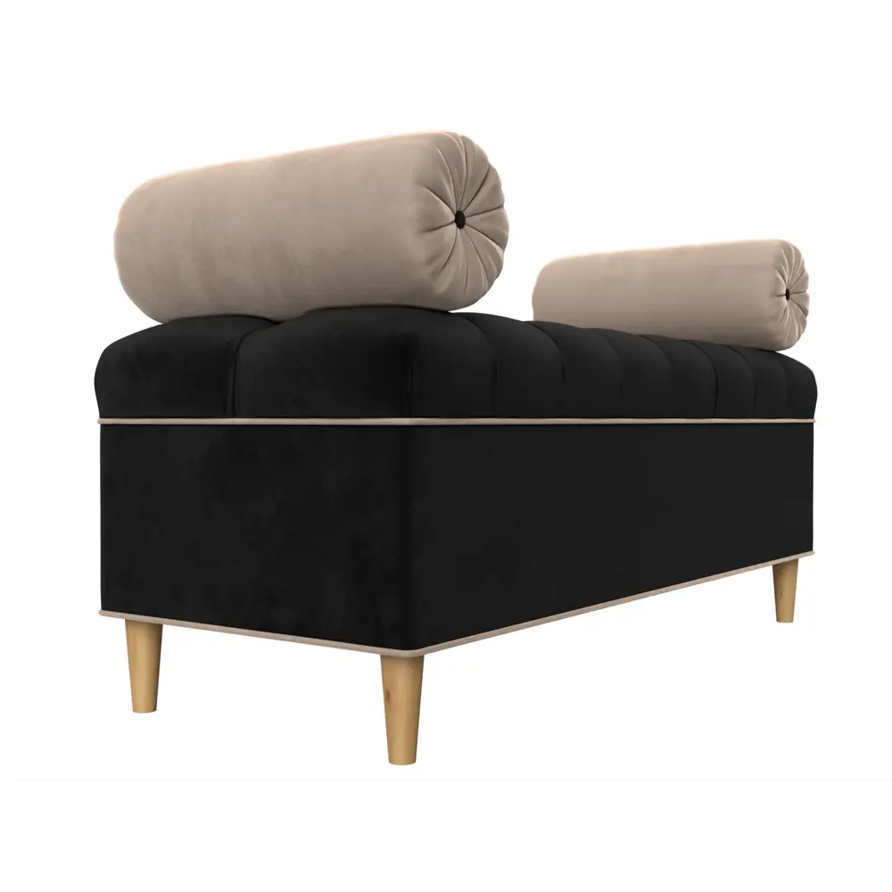 Фото 3 Банкетка Глория Лига диванов 113667 122x47x50 см велюр цвет черный/бежевый Фото 3 Банкетка Глория Лига диванов 113667 122x47x50 см велюр цвет черный/бежевый