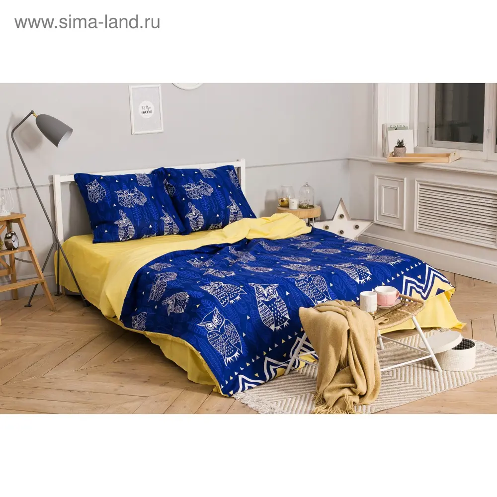 Фото 12 Комплект постельного белья Этель Ушастые совы 3988365 хлопок 2-спальный наволочки 70 x 70- 2 шт цвет разноцветный