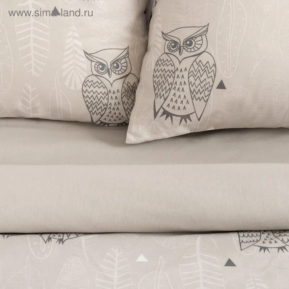 Фото 4 Комплект постельного белья Этель Ушастые совы 3988361 хлопок 1.5-спальный наволочки 70 x 70- 2 шт цвет разноцветный Фото 4 Комплект постельного белья Этель Ушастые совы 3988361 хлопок 1.5-спальный наволочки 70 x 70- 2 шт цвет разноцветный