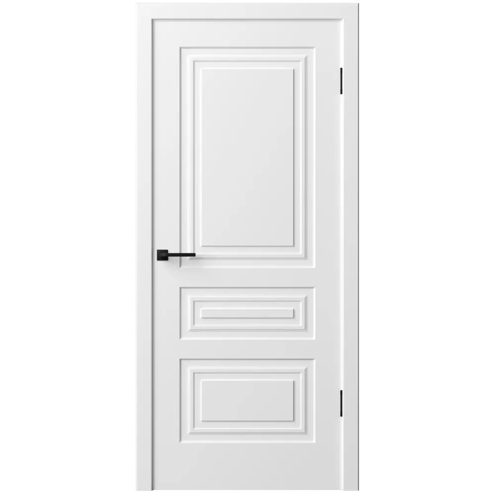 Фото 2 Дверь межкомнатная глухая Комфорт-3 80x200 см эмаль цвет белый с замком и петлями
