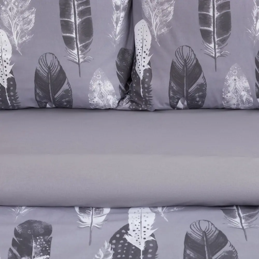 Фото 3 Комплект постельного белья Этель Перья 5418218 хлопок 1.5-спальный наволочки 70 x 70- 2 шт цвет разноцветный