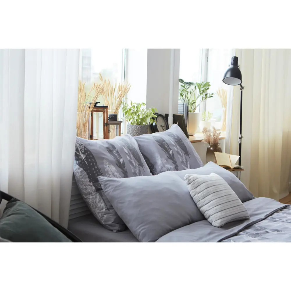 Фото 7 Комплект постельного белья Этель Перья 5418218 хлопок 1.5-спальный наволочки 70 x 70- 2 шт цвет разноцветный