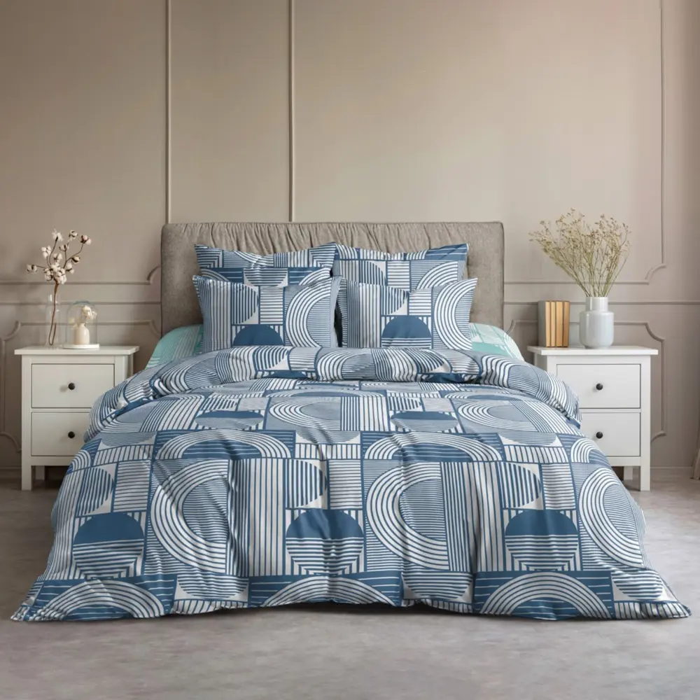 Фото Комплект постельного белья Ночь нежна Теодор 9096595 хлопок 1.5-спальный наволочки 70 x 70- 2 шт цвет разноцветный Фото Комплект постельного белья Ночь нежна Теодор 9096595 хлопок 1.5-спальный наволочки 70 x 70- 2 шт цвет разноцветный