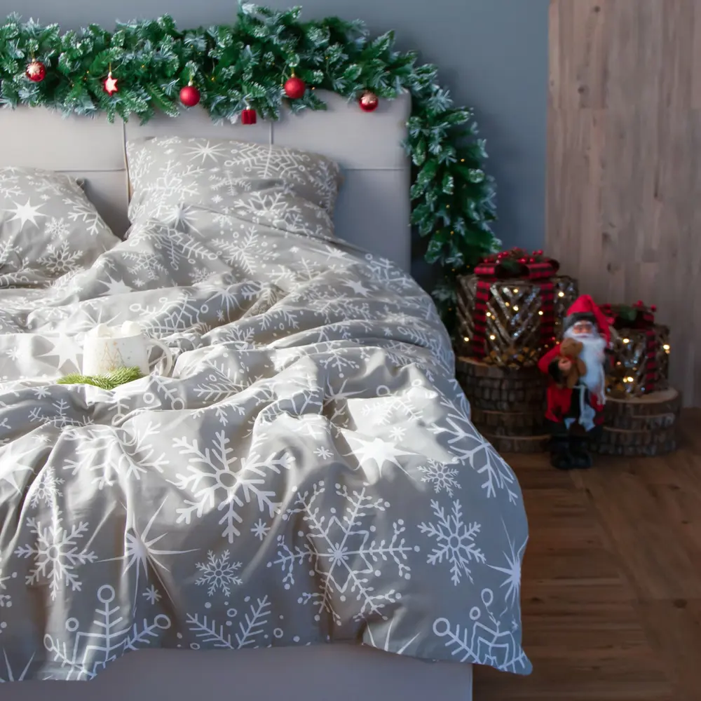 Фото Комплект постельного белья Этель Snowfall 7787927 хлопок 1.5-спальный наволочки 70 x 70- 2 шт цвет разноцветный Фото Комплект постельного белья Этель Snowfall 7787927 хлопок 1.5-спальный наволочки 70 x 70- 2 шт цвет разноцветный