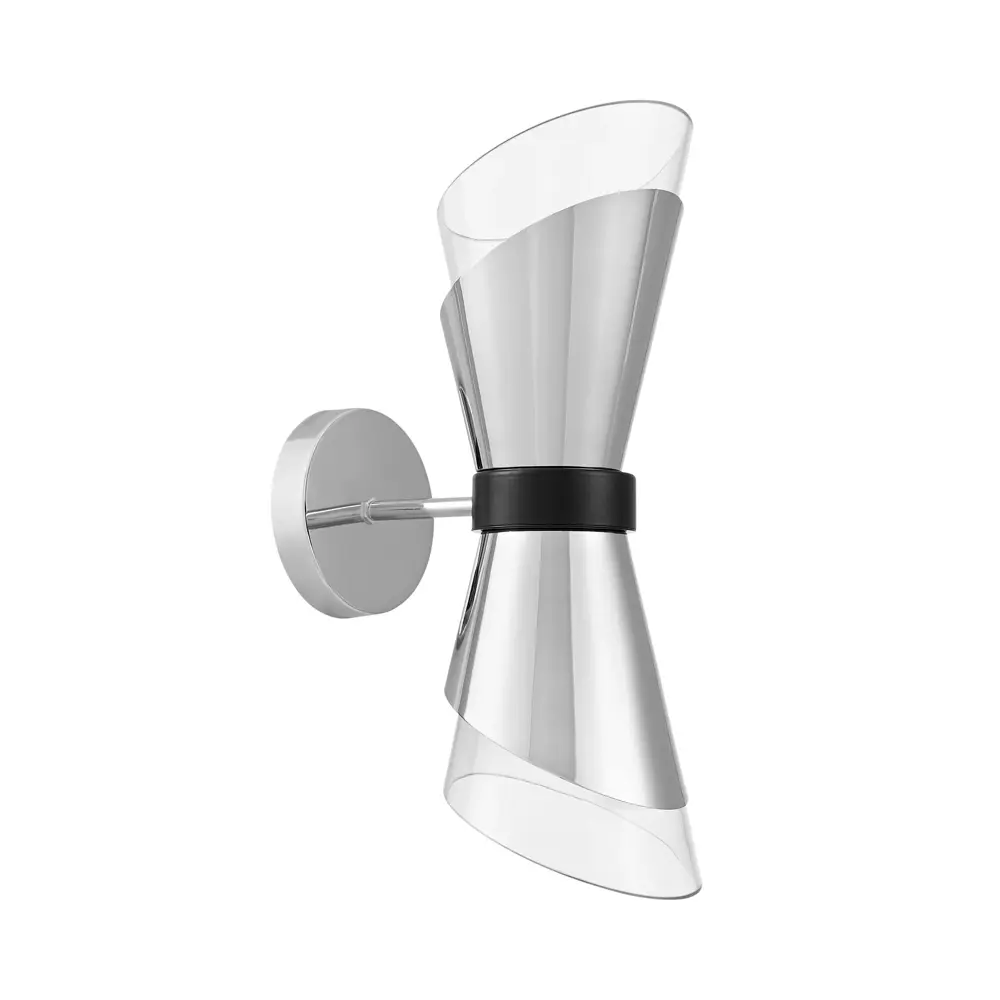 Фото Настенный светильник Lumina deco Fabro Ldw 7013-2 chr+pr цвет хром/прозрачный