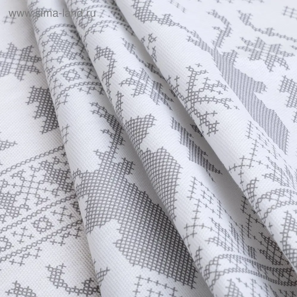 Фото 11 Скатерть на стол Доляна Сканди стиль круглая 220x146 см цвет разноцветный