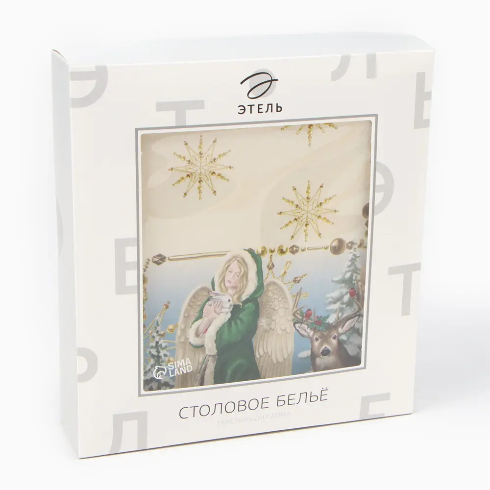 Фото 9 Скатерть на стол Этель Christmas time круглая 150x185 см цвет разноцветный