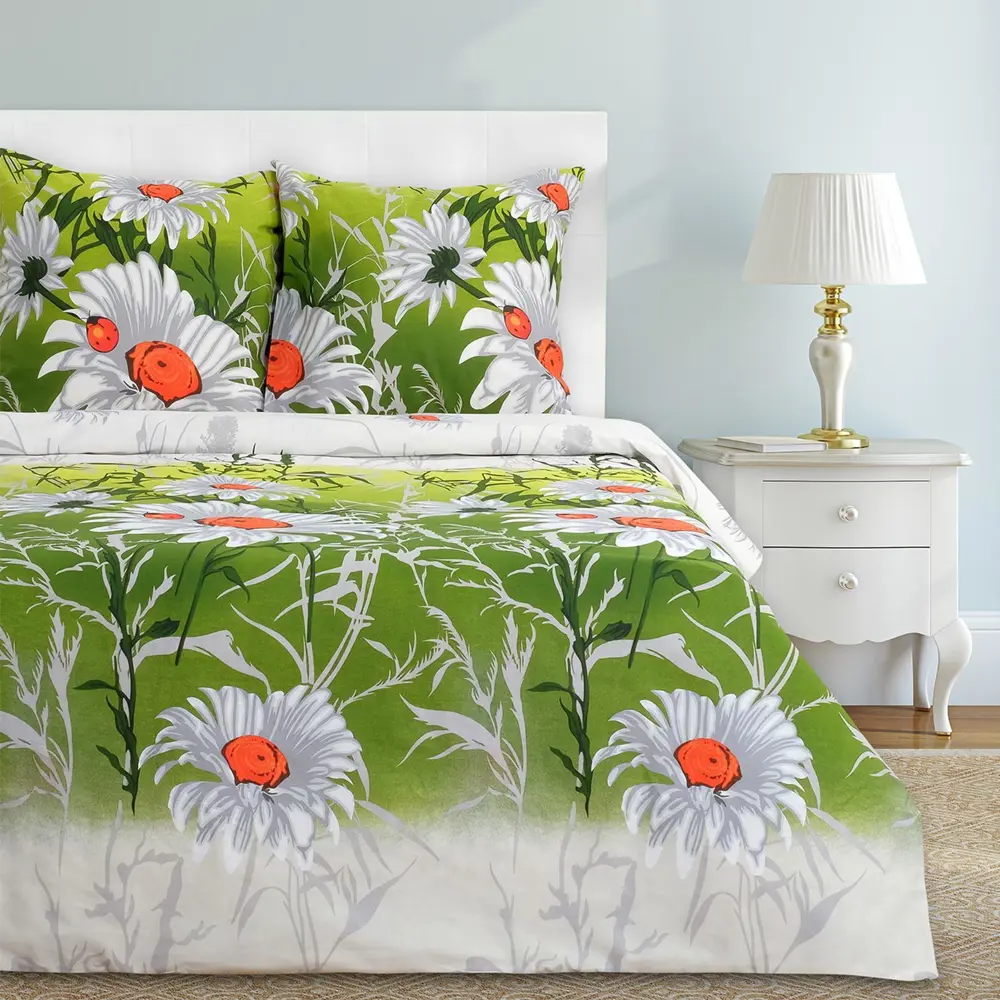 Фото 3 Комплект постельного белья Этель Ромашковое поле 1090390 хлопок 1.5-спальный наволочки 70 x 70- 2 шт цвет разноцветный