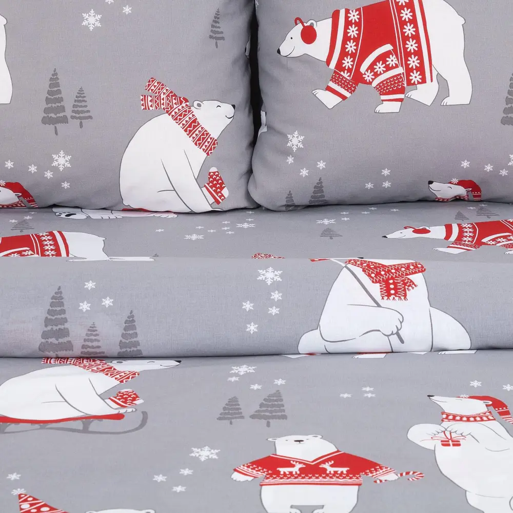 Фото 9 Комплект постельного белья Этель Зимние игры 4482240 хлопок 1.5-спальный наволочки 70 x 70- 2 шт цвет разноцветный
