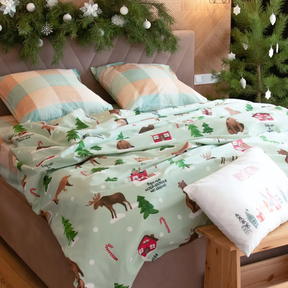 Фото Комплект постельного белья Этель Волшебное время 4935582 хлопок 1.5-спальный наволочки 70 x 70- 2 шт цвет разноцветный Фото Комплект постельного белья Этель Волшебное время 4935582 хлопок 1.5-спальный наволочки 70 x 70- 2 шт цвет разноцветный