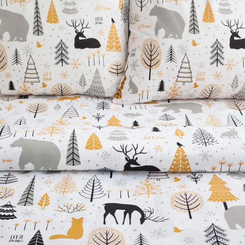 Фото 7 Комплект постельного белья Этель Let it snow (вид 1) 4349497 хлопок 1.5-спальный наволочки 70 x 70- 2 шт цвет разноцветный