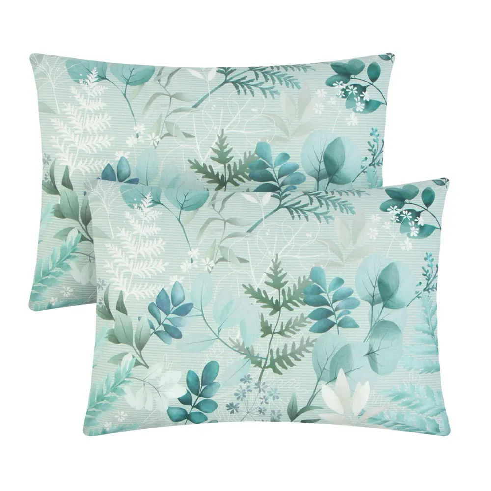 Фото 5 Наволочка Этель Эвкалипт 70x50 см хлопок 2 шт цвет голубой, зеленый
