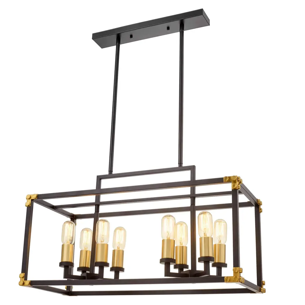 Фото 3 Светильник подвесной Lumina deco Waldorf Ldp 1140-8 bk+md 8 ламп 19 м² цвет черный Фото 3 Светильник подвесной Lumina deco Waldorf Ldp 1140-8 bk+md 8 ламп 19 м² цвет черный