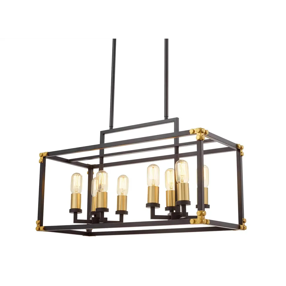 Фото 5 Светильник подвесной Lumina deco Waldorf Ldp 1140-8 bk+md 8 ламп 19 м² цвет черный Фото 5 Светильник подвесной Lumina deco Waldorf Ldp 1140-8 bk+md 8 ламп 19 м² цвет черный