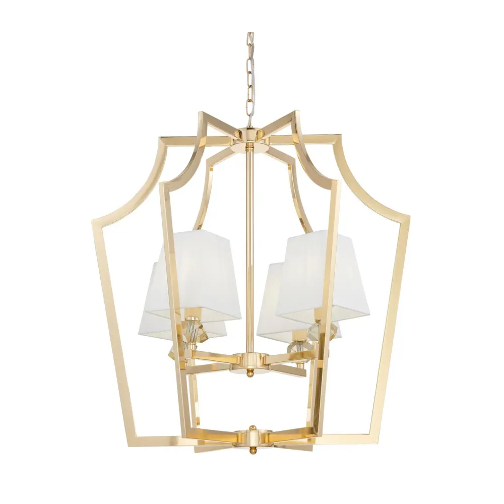 Фото 3 Люстра подвесная Lumina deco Montero Ldp 1249-4 gd+wt 4 лампы 7 м² цвет белый/золотой Фото 3 Люстра подвесная Lumina deco Montero Ldp 1249-4 gd+wt 4 лампы 7 м² цвет белый/золотой