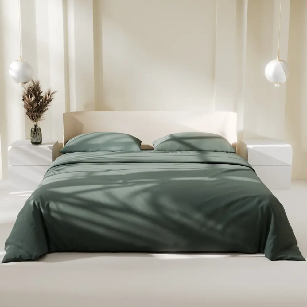 Фото 3 Комплект постельного белья Этель Green forest 9241691 хлопок 1.5-спальный наволочки 70 x 70- 2 шт цвет разноцветный