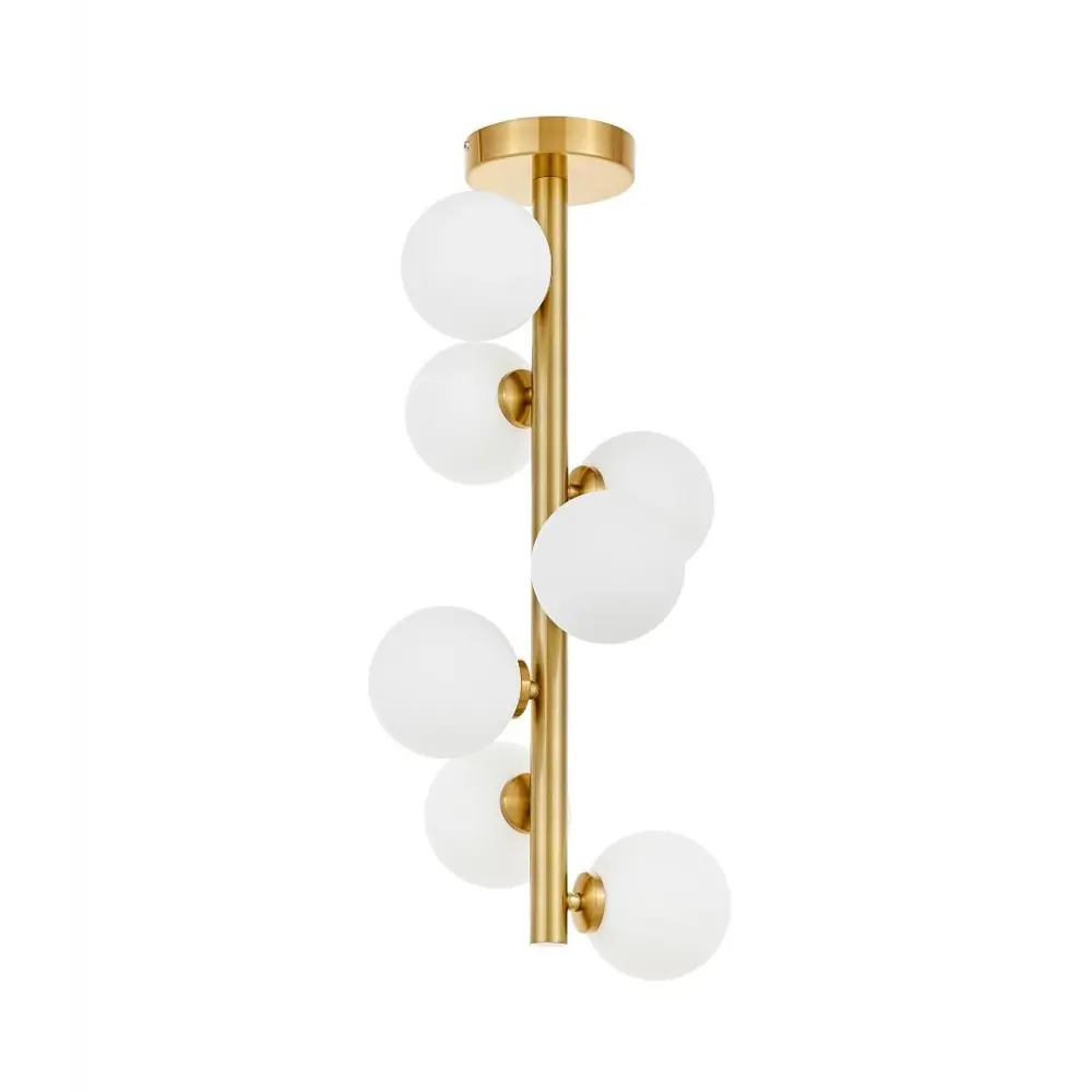 Фото 2 Люстра на штанге Lumina deco Marsiada Ldc 6033-7 md 7 ламп 10 м² цвет белый/бронза