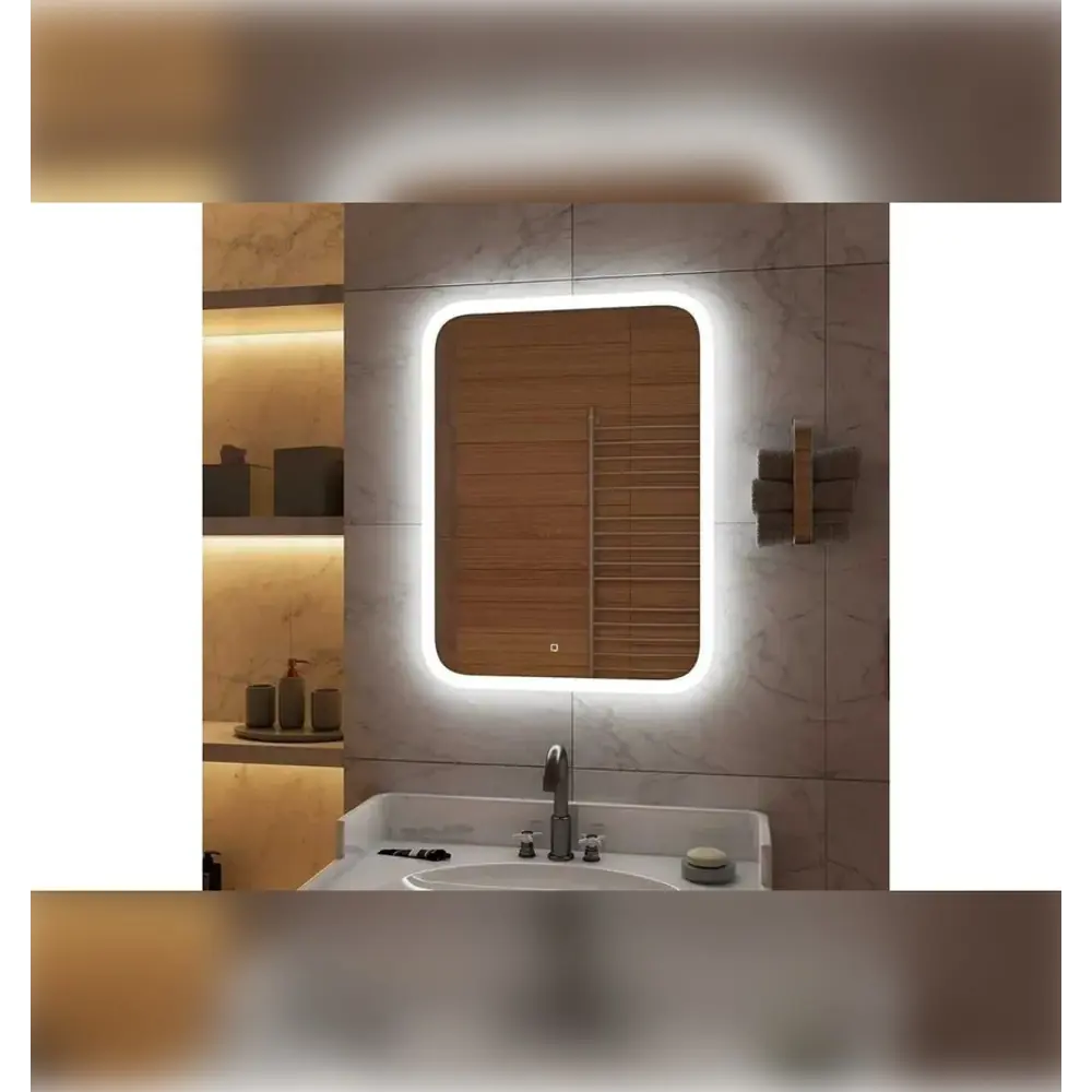 Фото 2 Зеркало для ванной Apeggo Delfina с подсветкой Led 50x70 Фото 2 Зеркало для ванной Apeggo Delfina с подсветкой Led 50x70