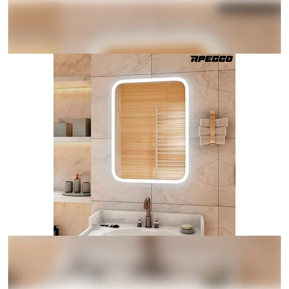 Фото Зеркало для ванной Apeggo Delfina с подсветкой Led 50x70 Фото Зеркало для ванной Apeggo Delfina с подсветкой Led 50x70