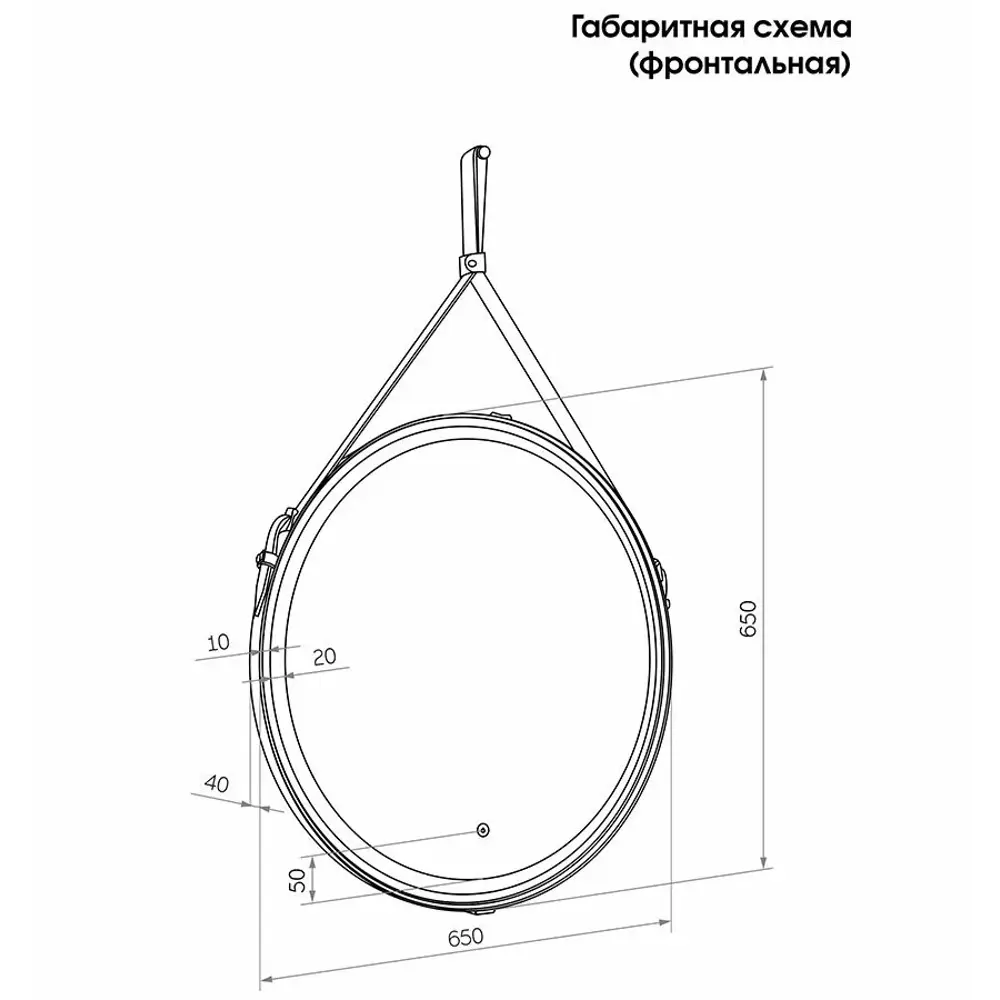 Фото 2 Зеркало для ванной Apeggo Felicia D 65 цвет коричневый Фото 2 Зеркало для ванной Apeggo Felicia D 65 цвет коричневый