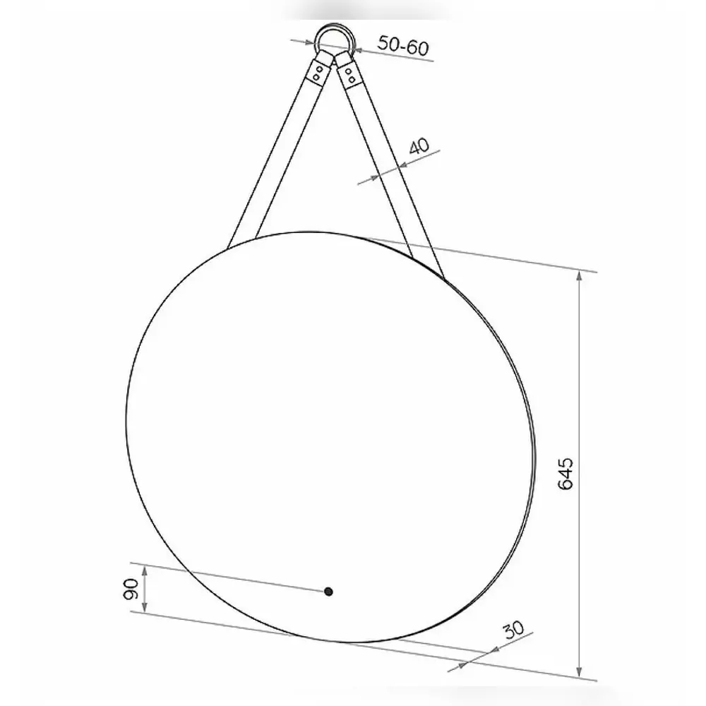 Фото 4 Зеркало для ванной Apeggo Amora с подсветкой Led D 64.5 GG9044 Фото 4 Зеркало для ванной Apeggo Amora с подсветкой Led D 64.5 GG9044