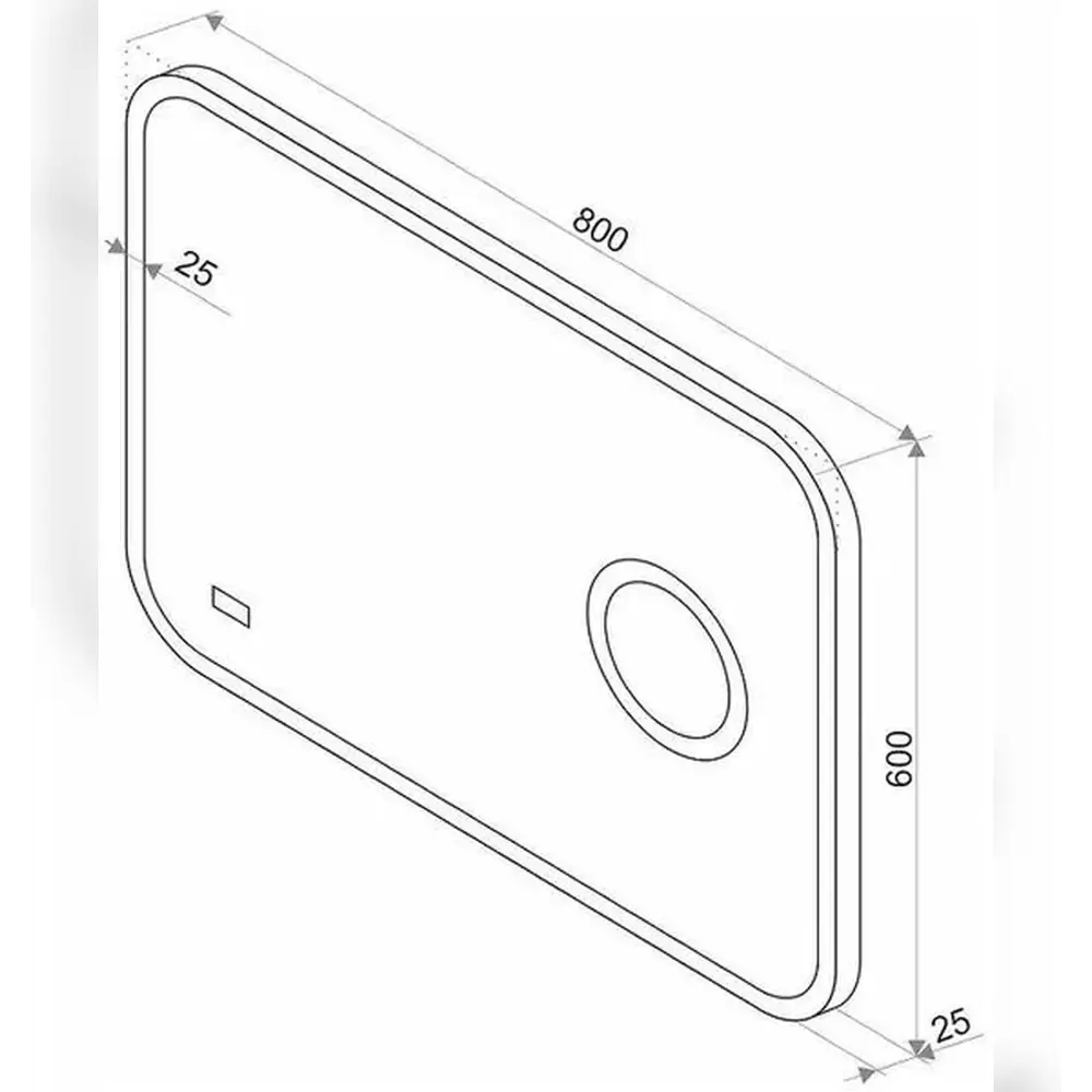 Фото 3 Зеркало для ванной Apeggo Angelica с подсветкой Led 80x60 Фото 3 Зеркало для ванной Apeggo Angelica с подсветкой Led 80x60