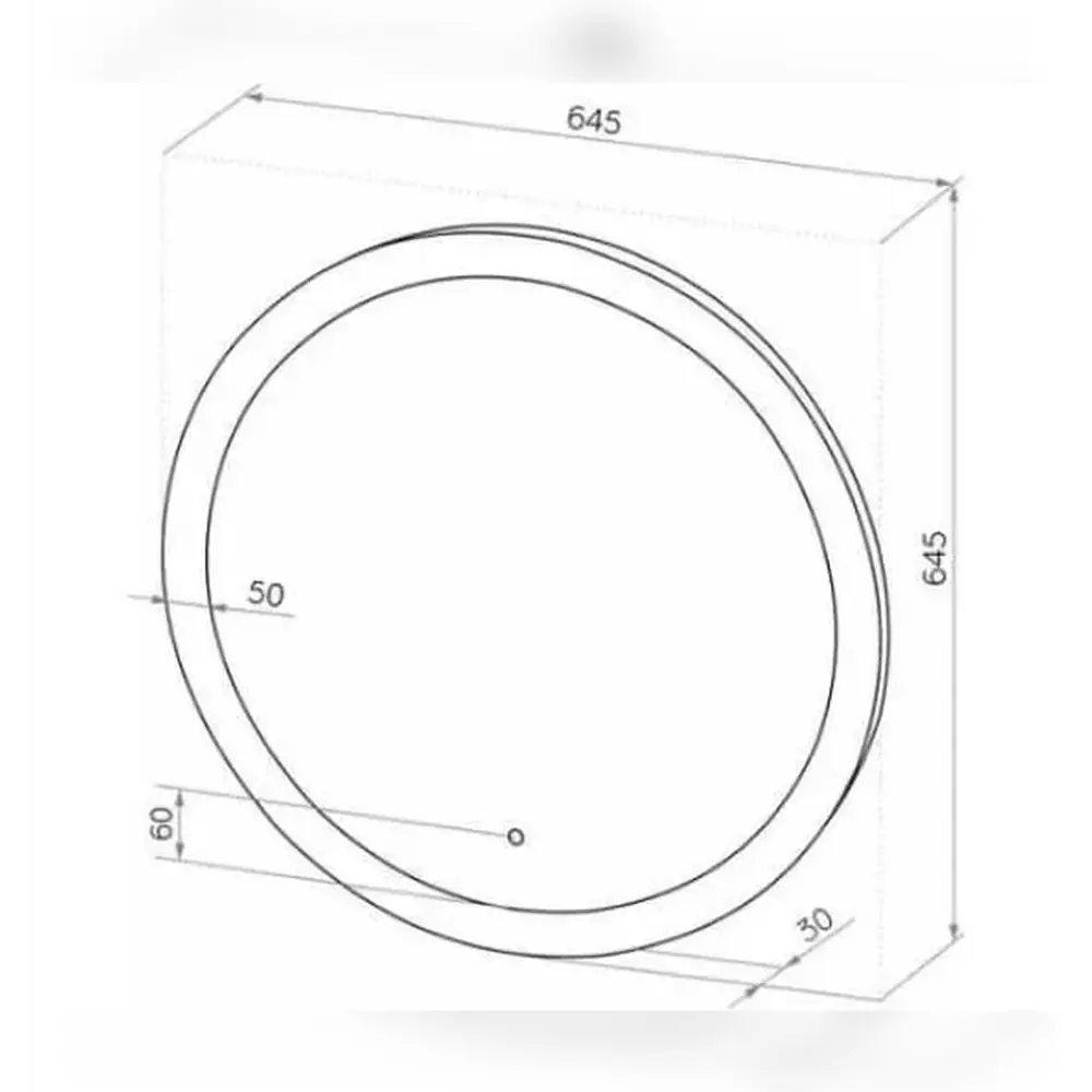 Фото 3 Зеркало для ванной Apeggo Ida с подсветкой Led D 645 Фото 3 Зеркало для ванной Apeggo Ida с подсветкой Led D 645
