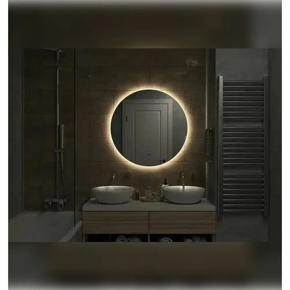 Фото 5 Зеркало для ванной Apeggo Adela с подсветкой Led D80 холодная подсветка, бесконтактный сенсор Фото 5 Зеркало для ванной Apeggo Adela с подсветкой Led D80 холодная подсветка, бесконтактный сенсор