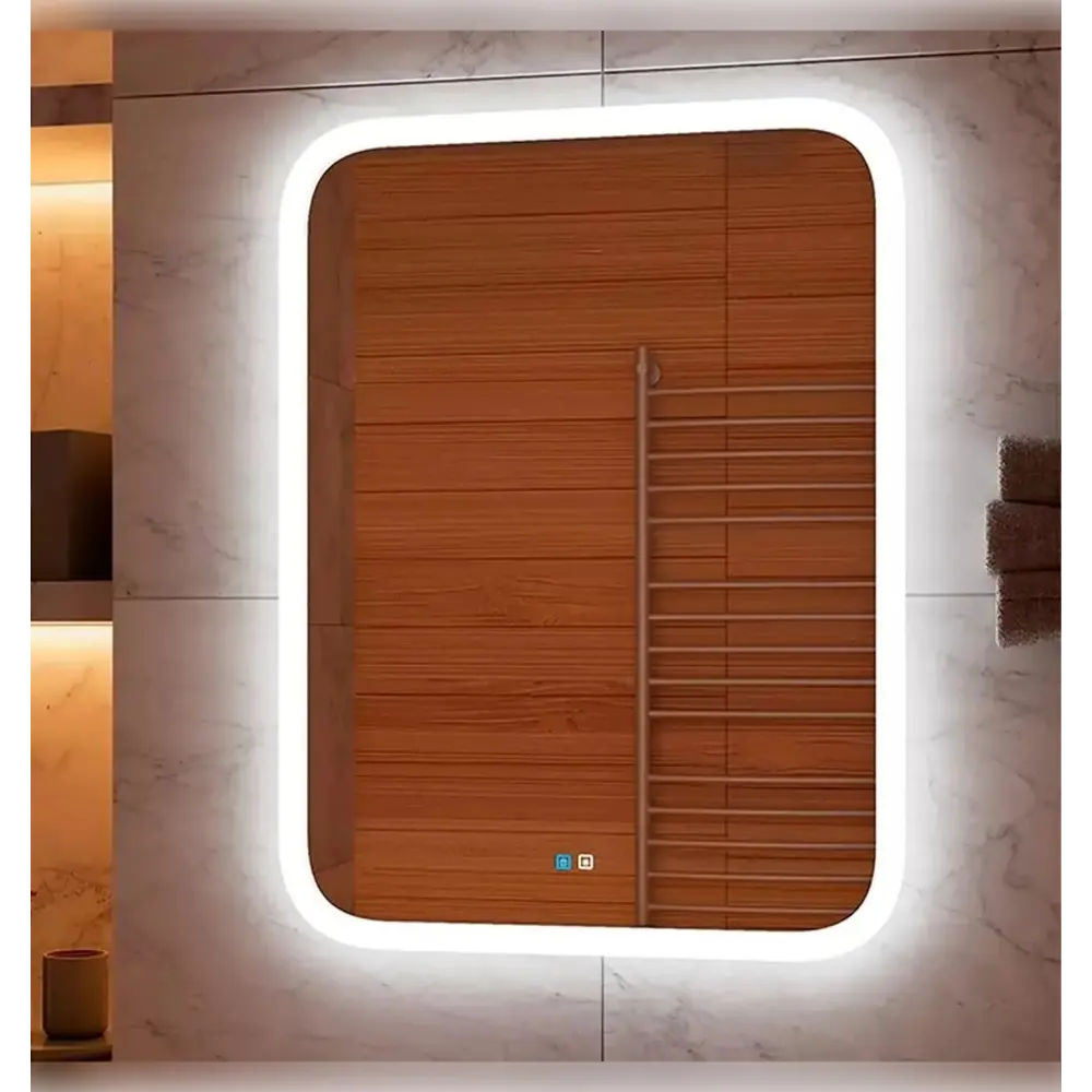 Фото 5 Зеркало для ванной Apeggo Delfina с подсветкой Led 60x80 Фото 5 Зеркало для ванной Apeggo Delfina с подсветкой Led 60x80