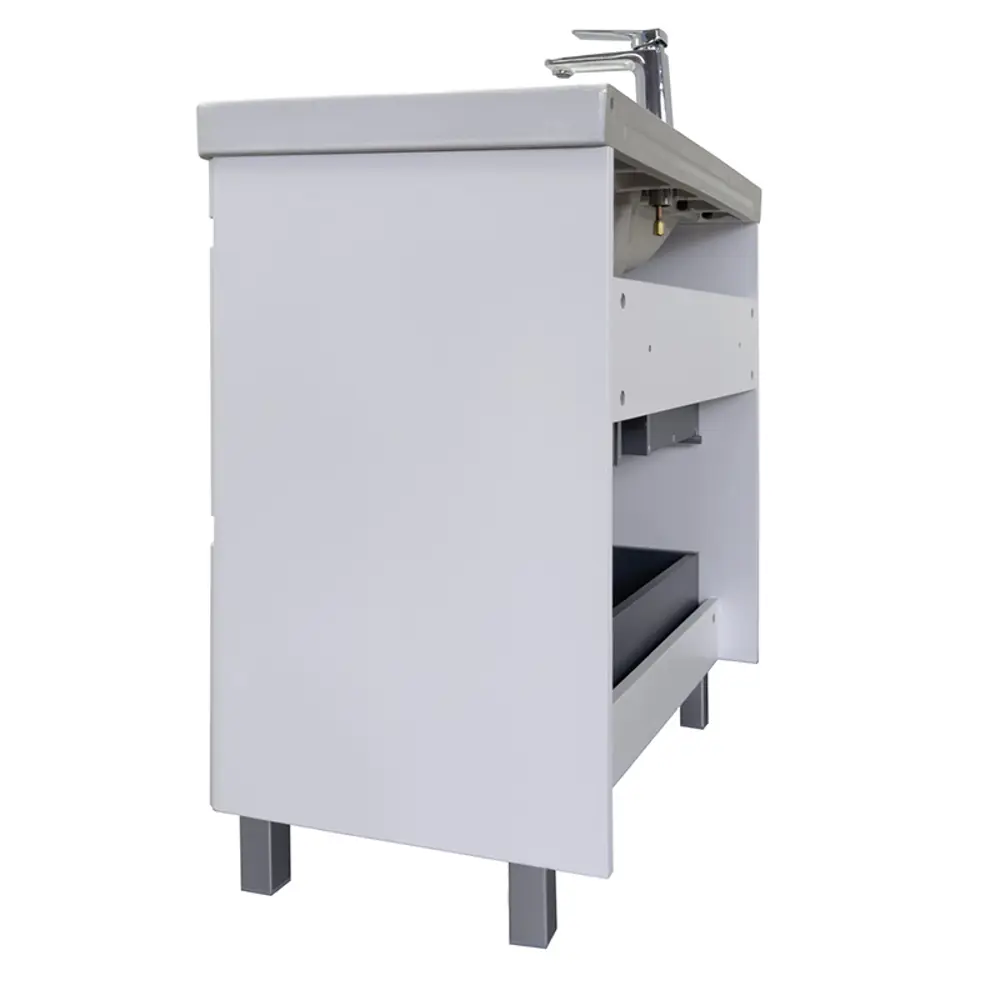 Фото 3 Тумба с раковиной напольная Comforty Валдай-80Н белая матовая, раковина Comforty 4480 Фото 3 Тумба с раковиной напольная Comforty Валдай-80Н белая матовая, раковина Comforty 4480