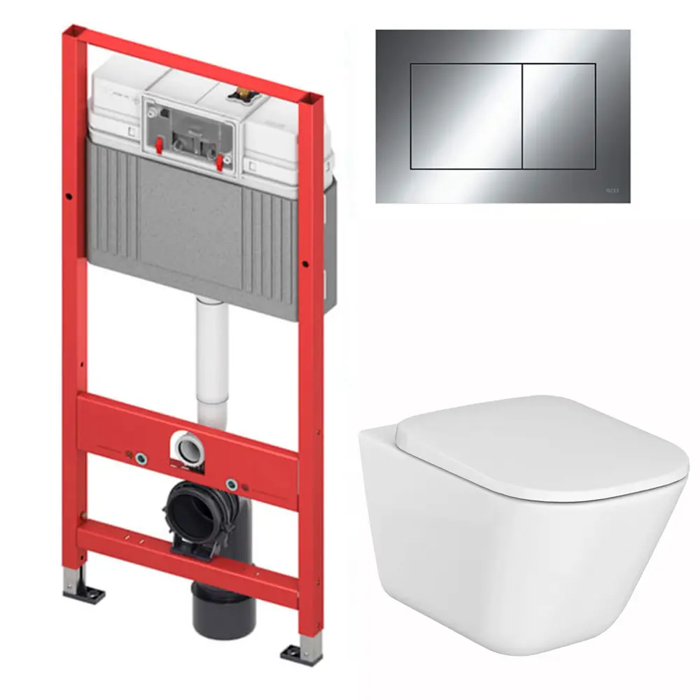 Фото Комплект инсталляция и унитаз подвесной TECE Base 2.0 The Gap 9400412R2 безободковый цвет унитаза белый Фото Комплект инсталляция и унитаз подвесной TECE Base 2.0 The Gap 9400412R2 безободковый цвет унитаза белый