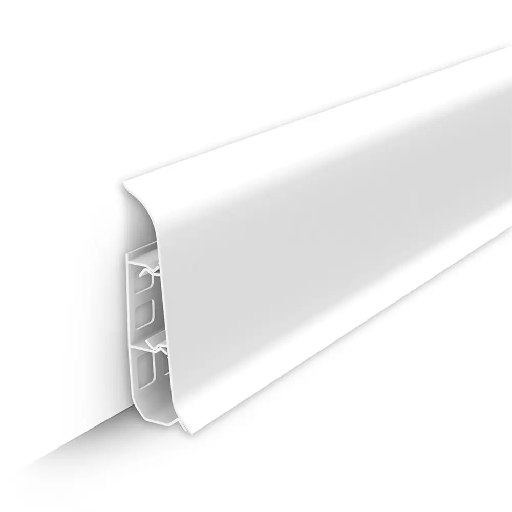 Фото Плинтус Ideal ПВХ белый 2200x70x22 мм Фото Плинтус Ideal ПВХ белый 2200x70x22 мм