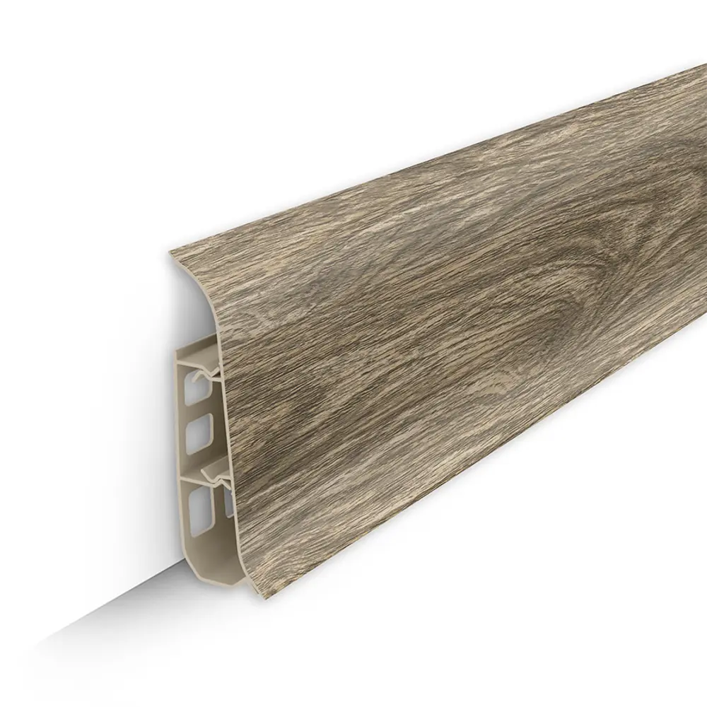 Фото Плинтус Ideal ПВХ дуб конго 2200x70x22 мм Фото Плинтус Ideal ПВХ дуб конго 2200x70x22 мм