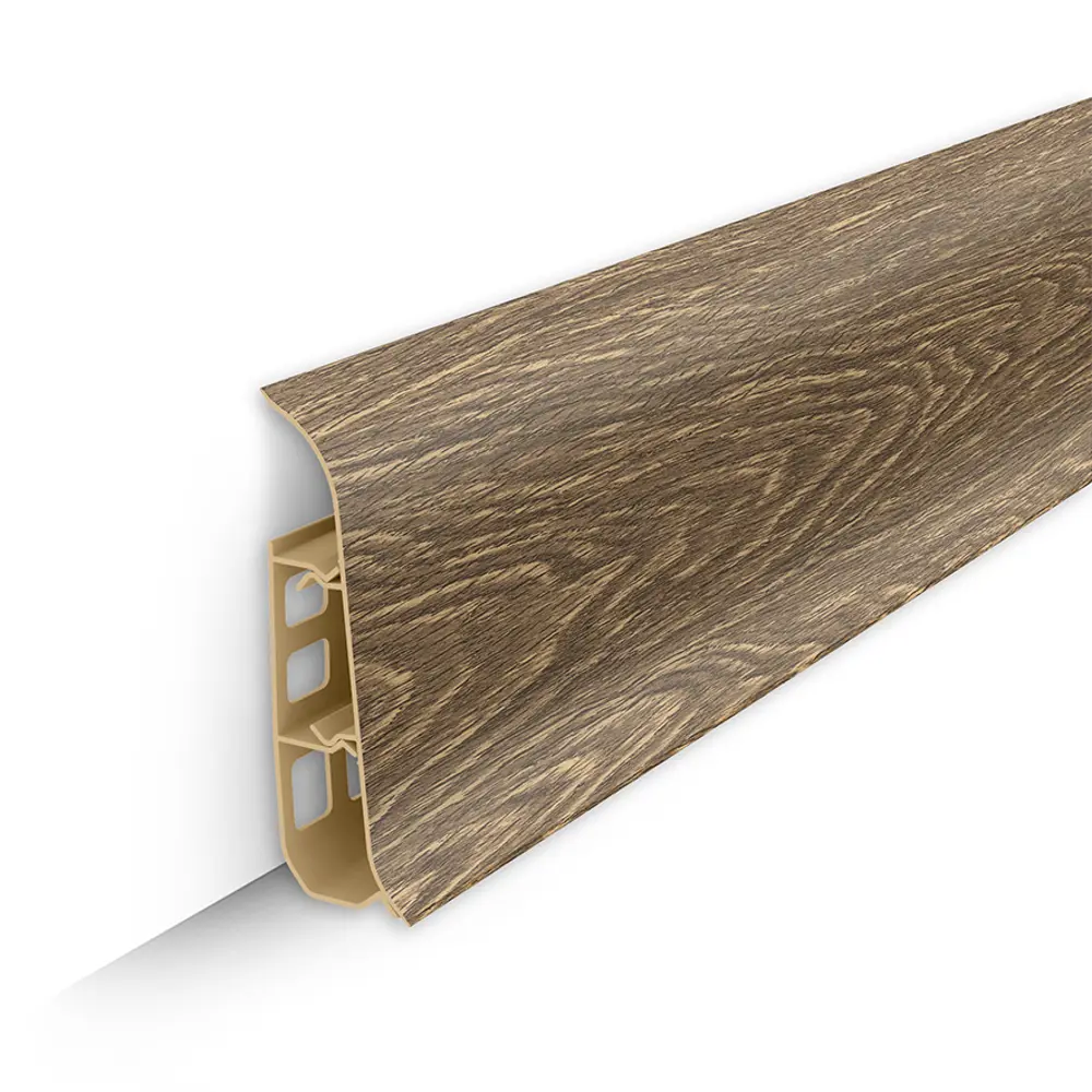 Фото Плинтус Ideal ПВХ дуб хартли 2200x70x22 мм Фото Плинтус Ideal ПВХ дуб хартли 2200x70x22 мм