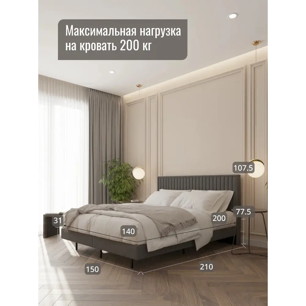 Фото 2 Кровать Диван 24 Сонна 150 x 31 x 210 см фанера цвет серый Фото 2 Кровать Диван 24 Сонна 150 x 31 x 210 см фанера цвет серый