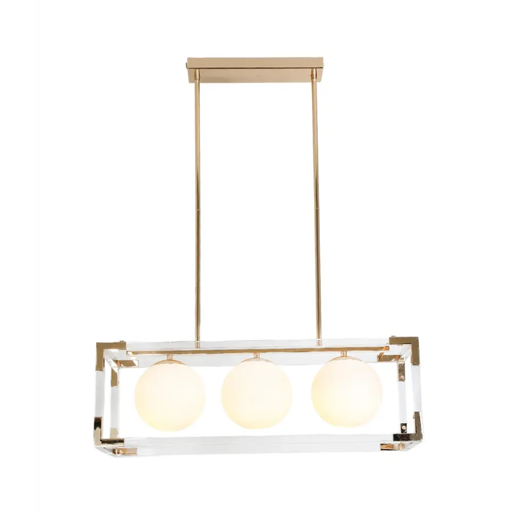 Фото Люстра на штанге Lumina deco Bosco Ldp 6025-3 gd 3 лампы 5 м² цвет белый/золотой