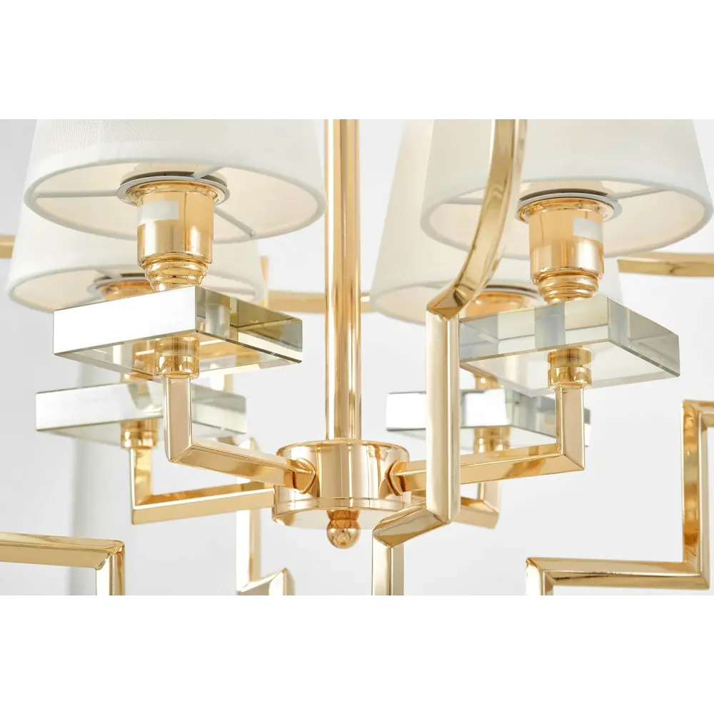 Фото 4 Люстра подвесная Lumina deco Baltimore Ldp 8020-4 gd+wt 4 лампы 7 м² цвет белый/золотой Фото 4 Люстра подвесная Lumina deco Baltimore Ldp 8020-4 gd+wt 4 лампы 7 м² цвет белый/золотой