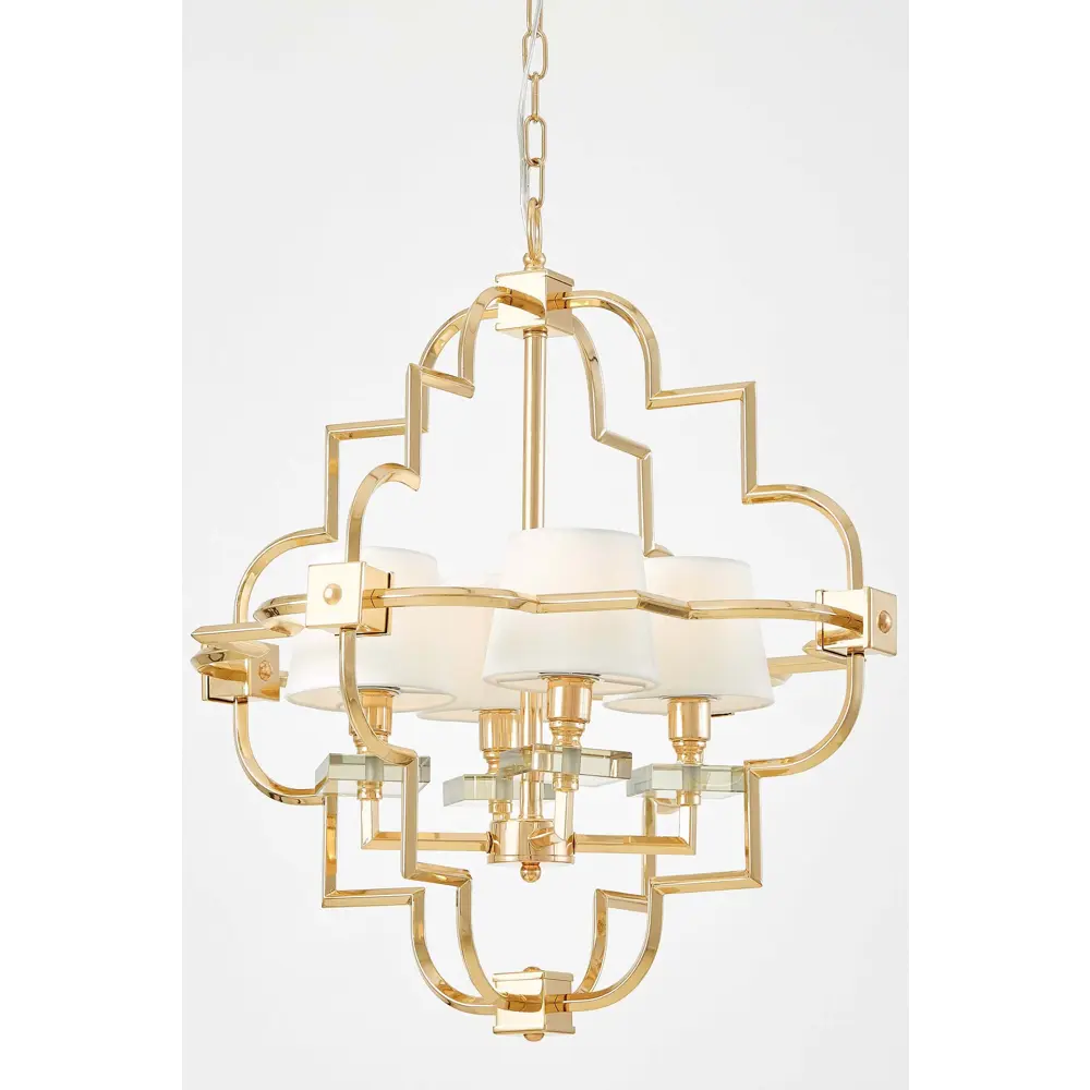 Фото 6 Люстра подвесная Lumina deco Baltimore Ldp 8020-4 gd+wt 4 лампы 7 м² цвет белый/золотой Фото 6 Люстра подвесная Lumina deco Baltimore Ldp 8020-4 gd+wt 4 лампы 7 м² цвет белый/золотой