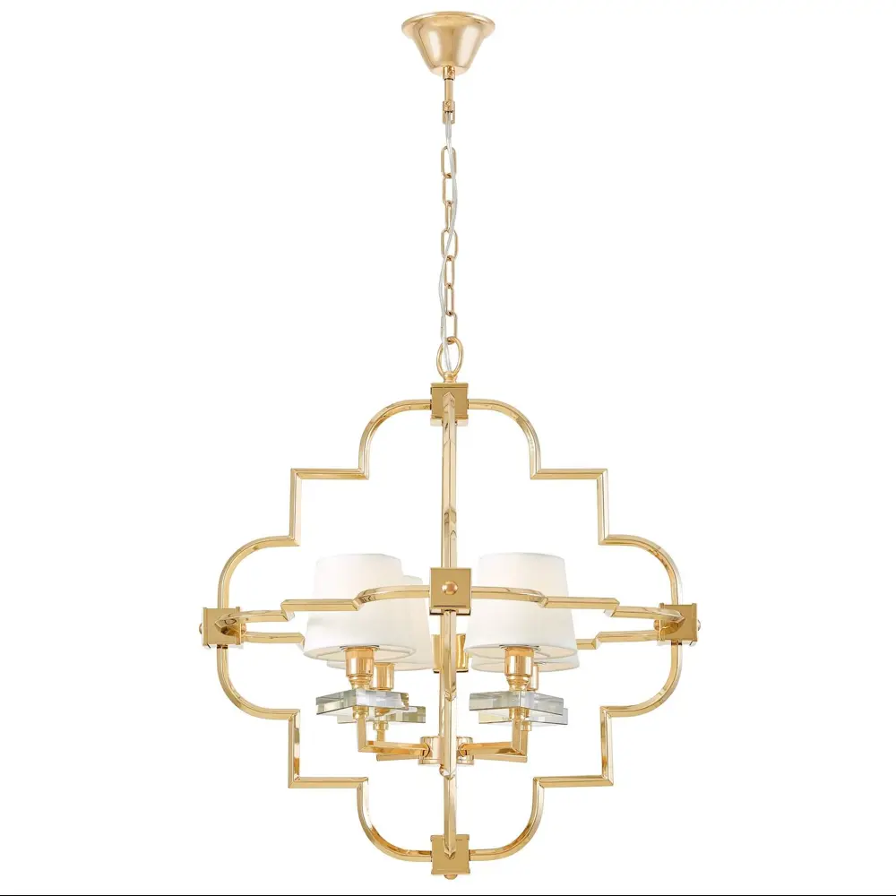 Фото 3 Люстра подвесная Lumina deco Baltimore Ldp 8020-4 gd+wt 4 лампы 7 м² цвет белый/золотой Фото 3 Люстра подвесная Lumina deco Baltimore Ldp 8020-4 gd+wt 4 лампы 7 м² цвет белый/золотой