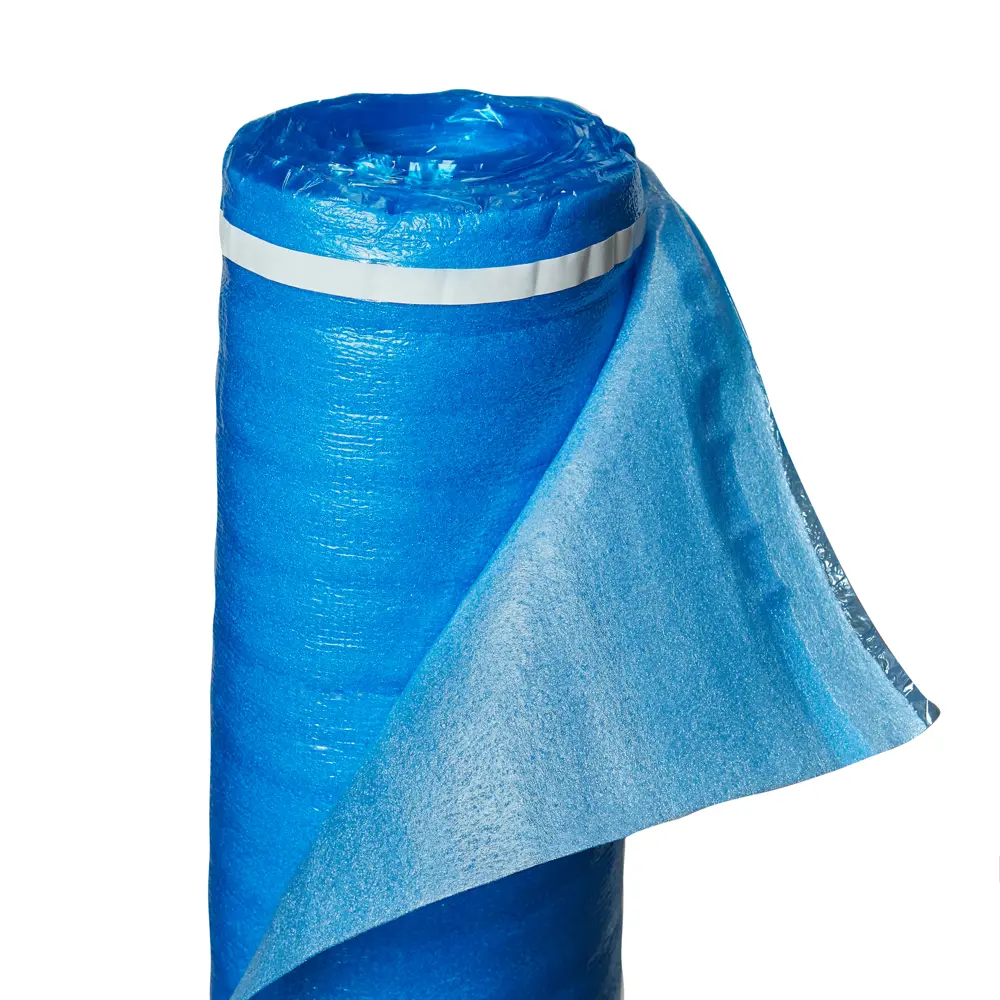 Фото 2 Подложка рулонная синяя EPE20 2 мм 10 м² Фото 2 Подложка рулонная синяя EPE20 2 мм 10 м²