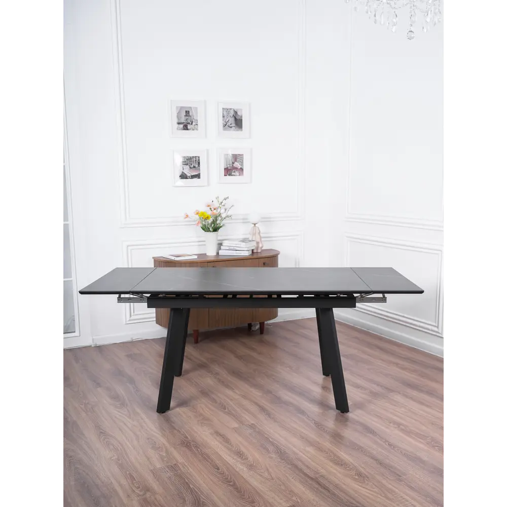 Фото 8 Кухонный стол прямоугольный Frenesie 140x90 см керамогранит мдф цвет черный/черный Фото 8 Кухонный стол прямоугольный Frenesie 140x90 см керамогранит мдф цвет черный/черный