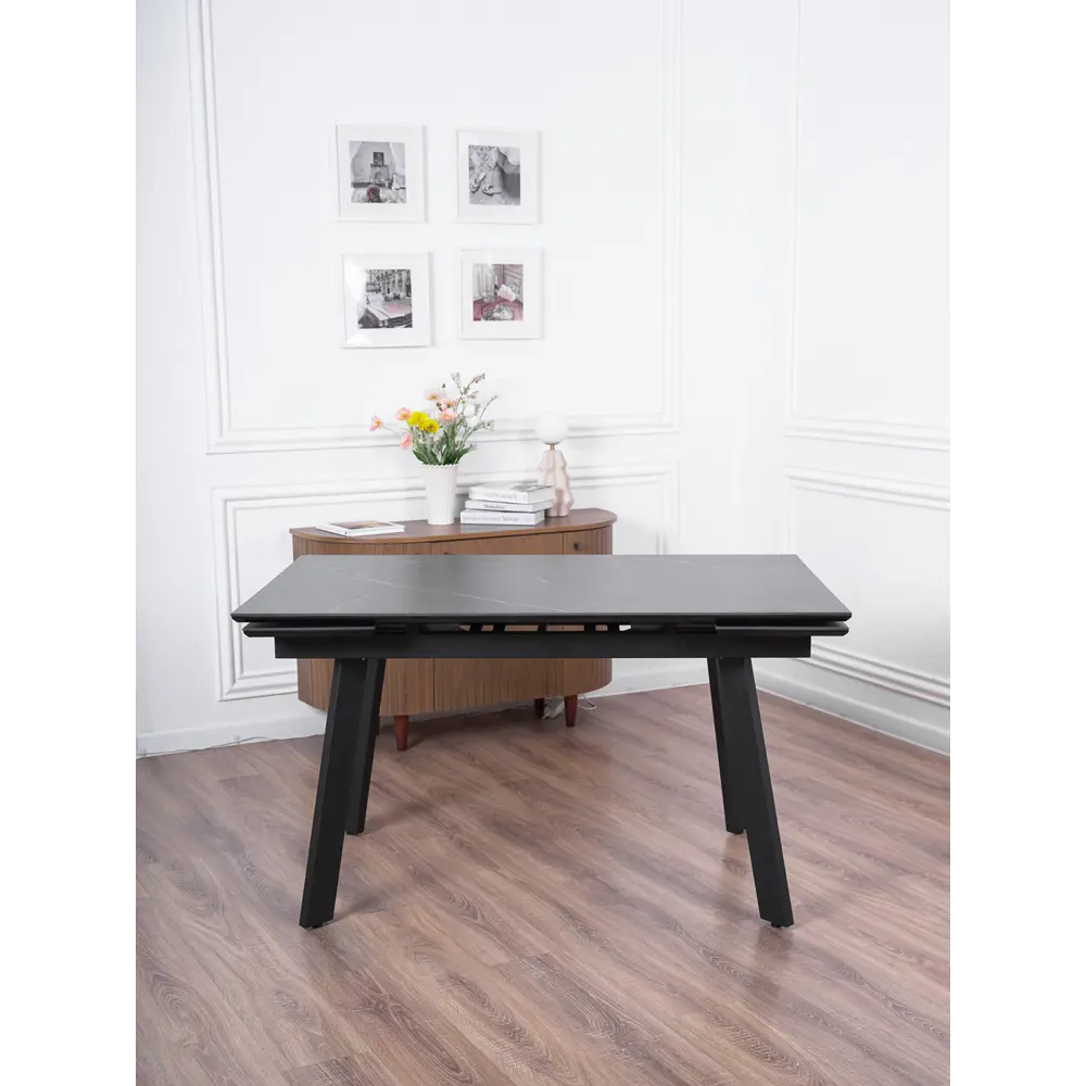 Фото 5 Кухонный стол прямоугольный Frenesie 140x90 см керамогранит мдф цвет черный/черный Фото 5 Кухонный стол прямоугольный Frenesie 140x90 см керамогранит мдф цвет черный/черный