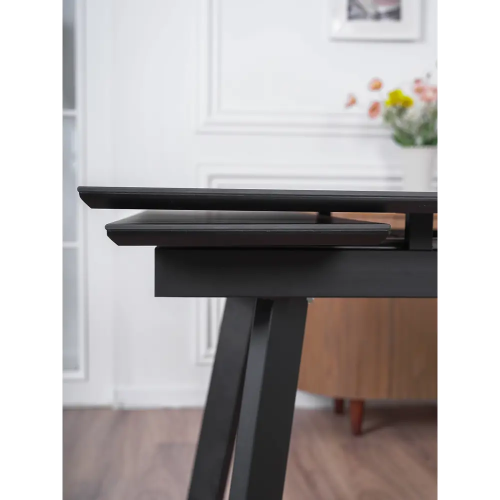 Фото 9 Кухонный стол прямоугольный Frenesie 140x90 см керамогранит мдф цвет черный/черный Фото 9 Кухонный стол прямоугольный Frenesie 140x90 см керамогранит мдф цвет черный/черный