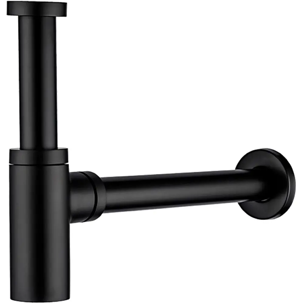 Фото Сифон для раковины Frap D50 мм черный F82-7